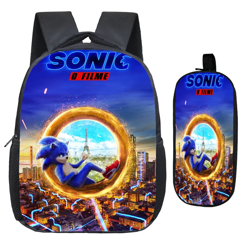 New Flim Mochila Bookbag Sonic Mini Backpack Morral School Bags for Girls Boys Toddler Small Kids with Pencil Case | Багаж и сумки