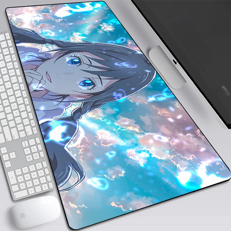 

80x30cm Rubber Mouse Pad Keyboard Computer Mat for Girl ANIME Weathering With You Mouse Pad Gamer with Lock Edge Game PadMouse