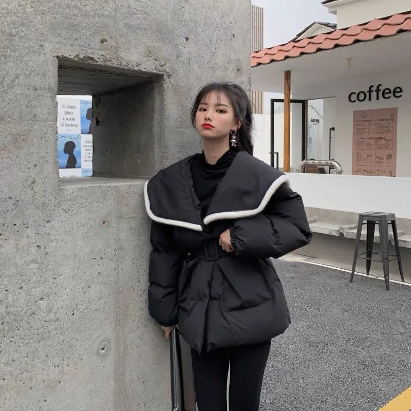 

Large Lapel Slimming Korean Winter New Style Korean Style Long Rac