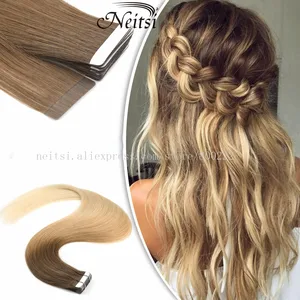 Neitsi лента для волос натуральные прямые человеческие волосы для наращивания 12 