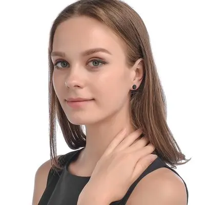 1 шт модные панк серьги двухсторонние круглые болты гвоздики мужские Готическая