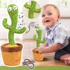 Танцующий кактус, плюшевые игрушки, смешная игрушка для раннего развития, 120, англоязычные песни, светящиеся игрушки-кактусы, креативные подарки