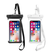 6 9inch panoramic touchscreen waterproof phone bag hot spring drifting diving swimming bag seaside mobile phone holder case
