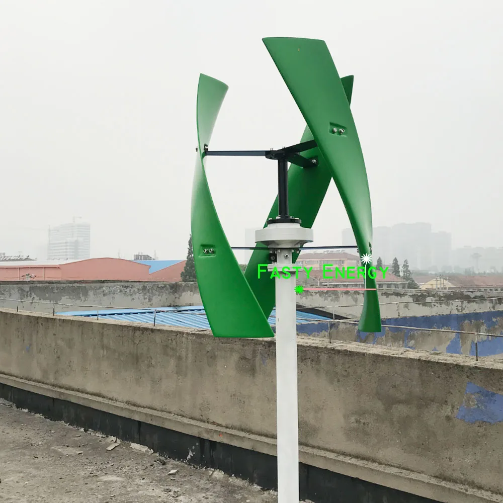 Green Большая распродажа FX 300w 600w 1kw 12 v/24 v 48 v/96 v вертикальной оси постоянный магнит ветряная турбина alternater генератор со слежением за максимальной точкой мощности контроллер - Цвет: Green