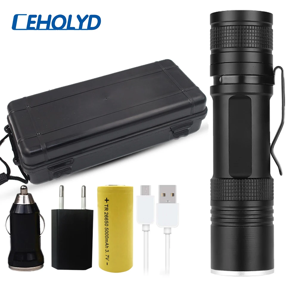 Самый мощный светодиодный фонарик XLamp xhp50.2 с usb масштабируемый фонарь улучшенный