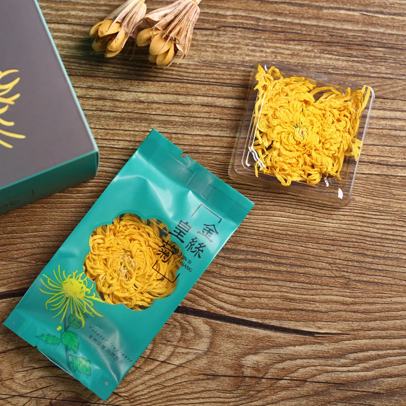 Новые цветы хризантемы поставка товаров большие желтые чай Очищающий жар листья