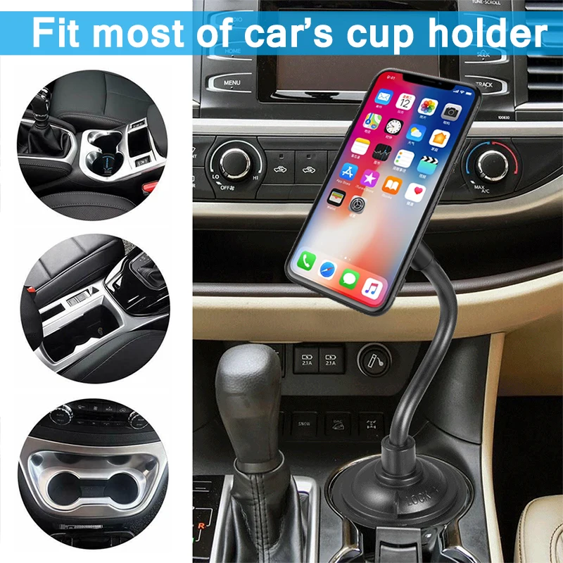 Universal Magnetic Car Cup Holder MountGoose neck Car Cup Holder Magnetic Cradle Mount  For iPhone 7 8 11 XS Note 9/ S10+ xiaomi