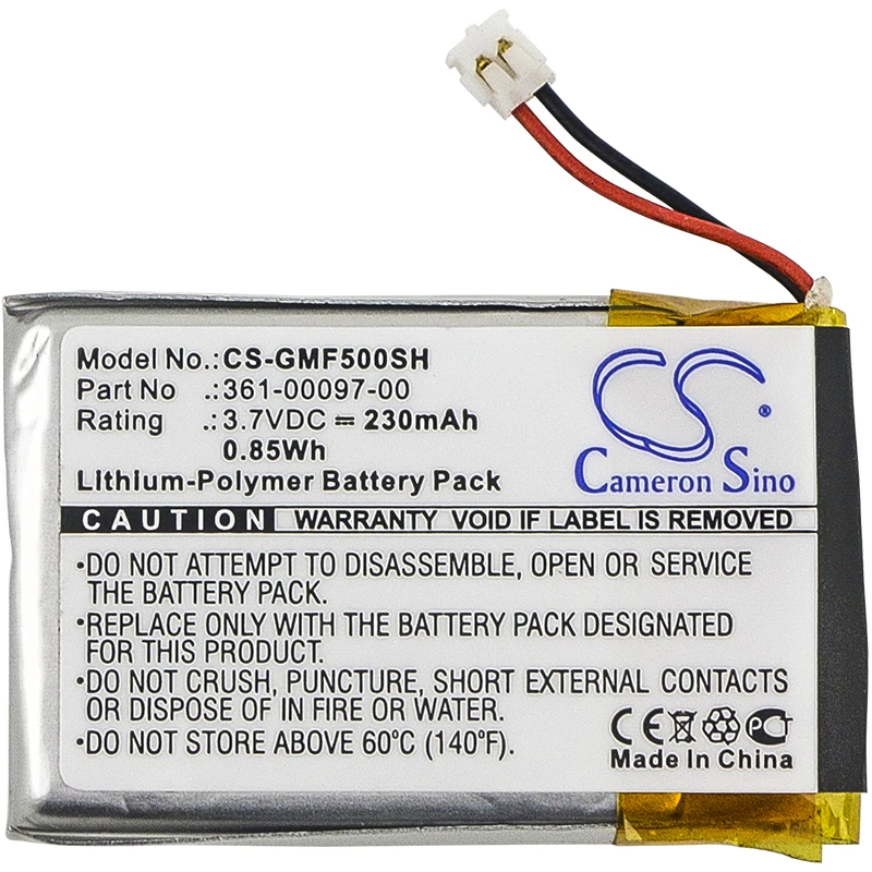 

Cameron Sino 230mAh Battery For Garmin Fenix 5,Fenix 5S,Fenix 5X,361-00097-00