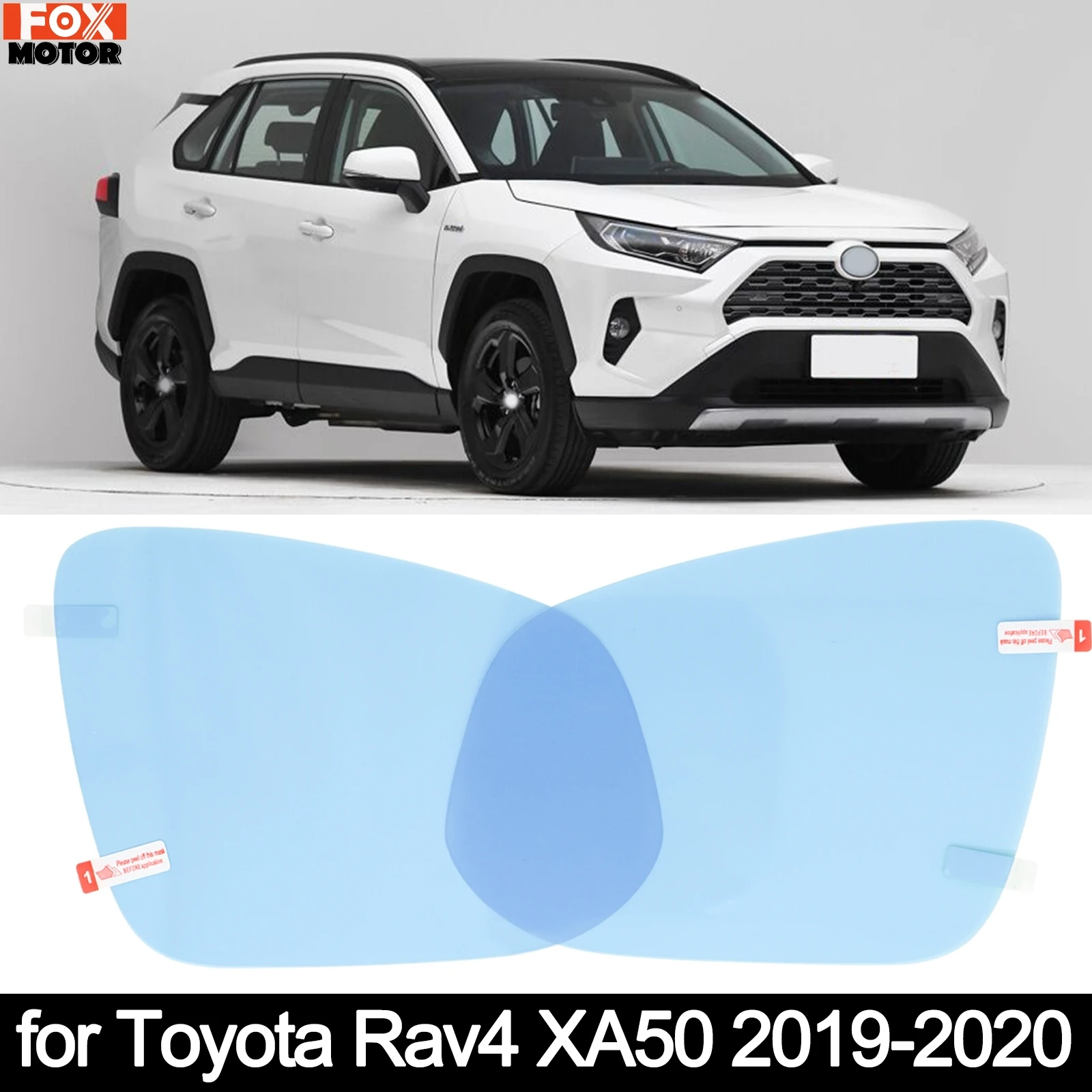 PET Rearview Mirror Protective Window Clear Anti-Fog Waterproof Rain Shield Film For Toyota Rav4 AX50 2019-2020 Car Sticker