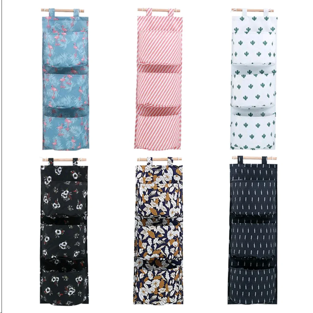 

Ткань Оксфорд с принтом подвесная сумка для хранения 3 Карманы настенный шкаф повесить мешок настенный косметический мешок игрушки Организ...