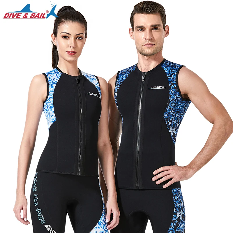 Взрослый Женский Мужской гидрокостюм 3 мм неопреновый купальный жилет без