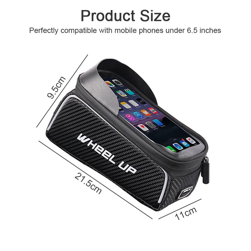 

Wasafire Bicycle Bag Waterproof Touch Screen Cycling Bag Top Front Tube Frame Mtb Road Bike Bag 6.5 Phone Case Bike Accessories