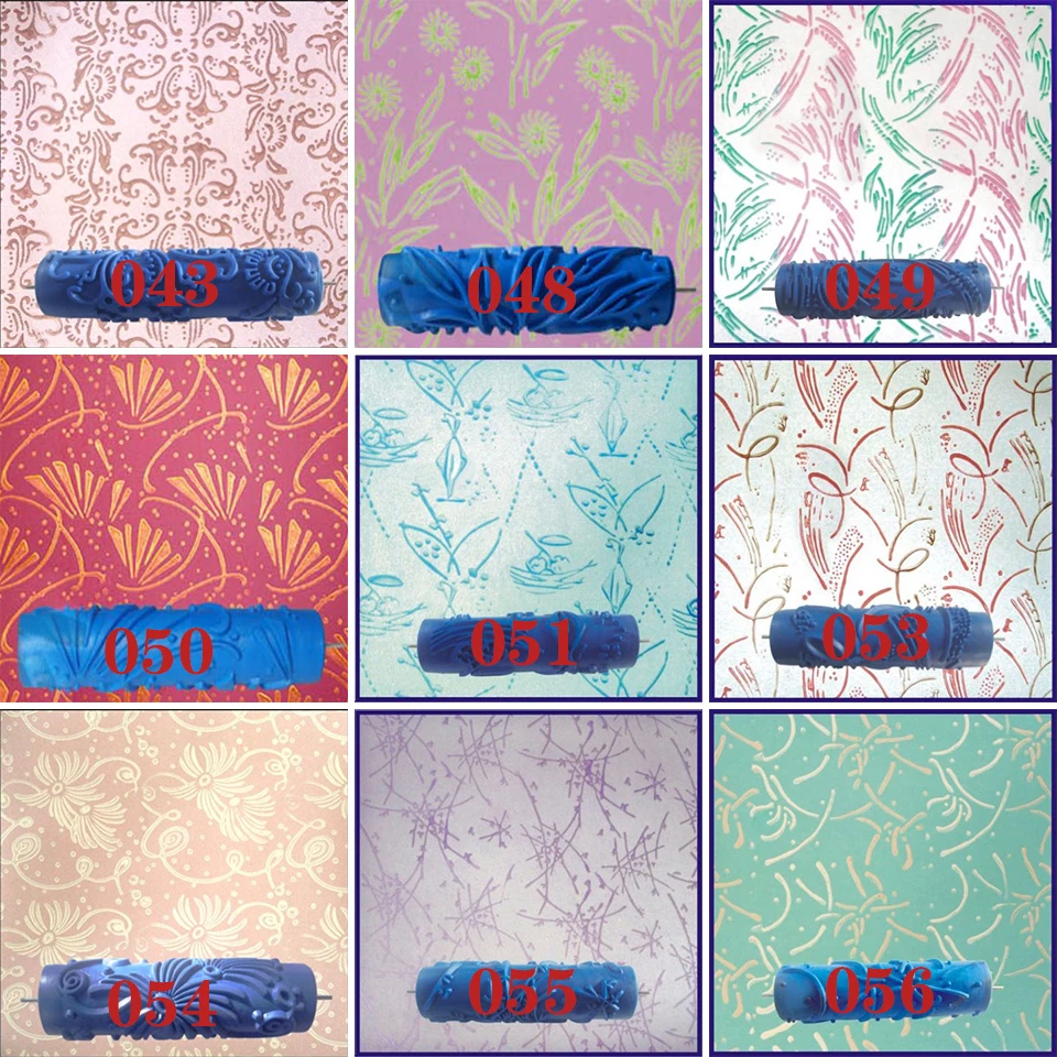 27 шаблонов для украшения стен краска 7 дюймов резиновый ролик щетка головка без