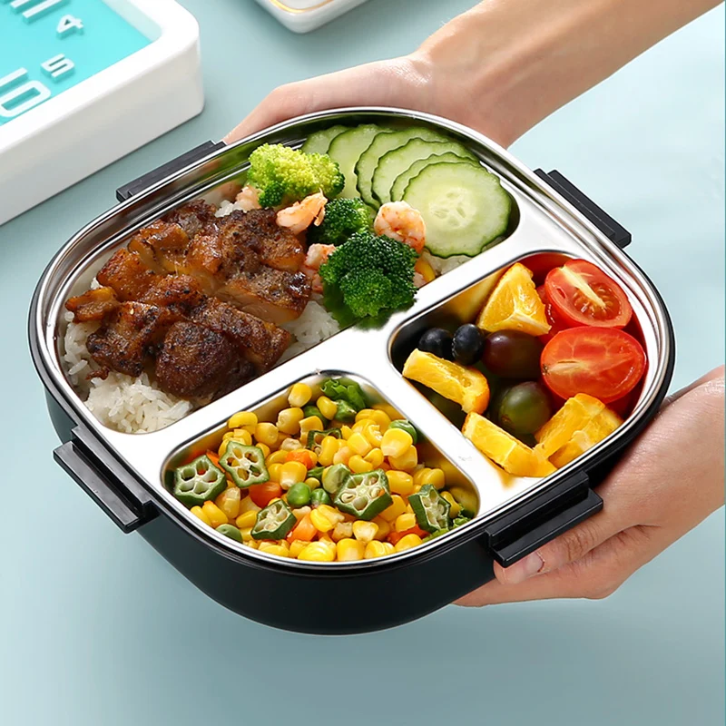 Портативный Ланч бокс из нержавеющей стали Bento в Корейском стиле школьный для