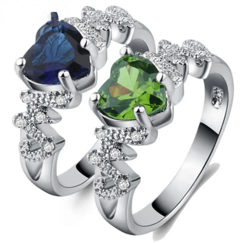 

2 ColorsElegant Milangirl Love Heart Mirco-zircon Letter Zircon Ring for Women Mom Anniversary Mother's Day' Ring Jewelry