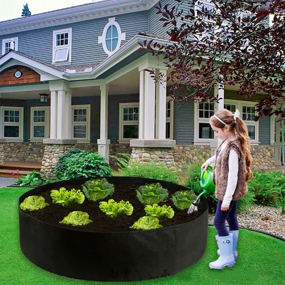 

New 15/50/90 Gallon Fabric Grow Bags Breathable Pots Round Planter Root Pouch Container Vegetable Planting Bags Garden Supplies