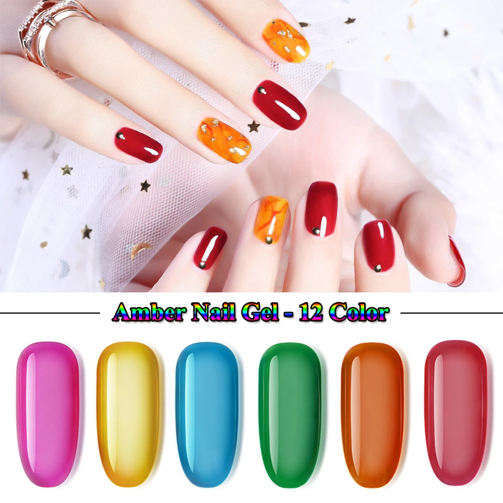 6/12 цветов Гель лак для ногтей неоновый УФ маникюра Полупостоянный полигель