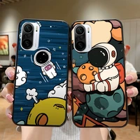 phone case for xiaomi mi 11 10 lite 10t pro cute cartoon astronaut case for redmi note 10 9 k40 k30 pro poco m3 x2 x3 f3 f2 f1