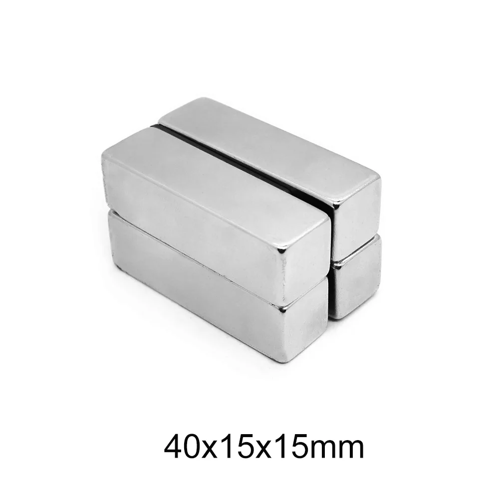 

1/2/5 шт., сильный неодимовый магнит 40x15x15 мм