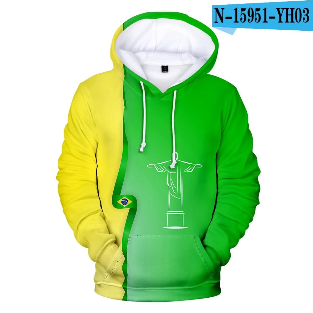 

Новые повседневные толстовки с рисунком для мужчин и женщин, Бразилия, независимость, модный свитер, пуловеры для мальчиков и девочек с 3D пр...