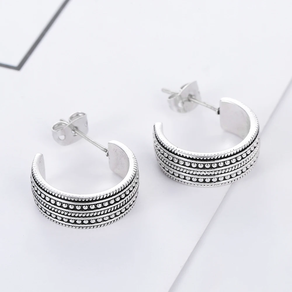 Женские серьги в виде Будды серьги-гвоздики u-образной формы ретро-стиле с