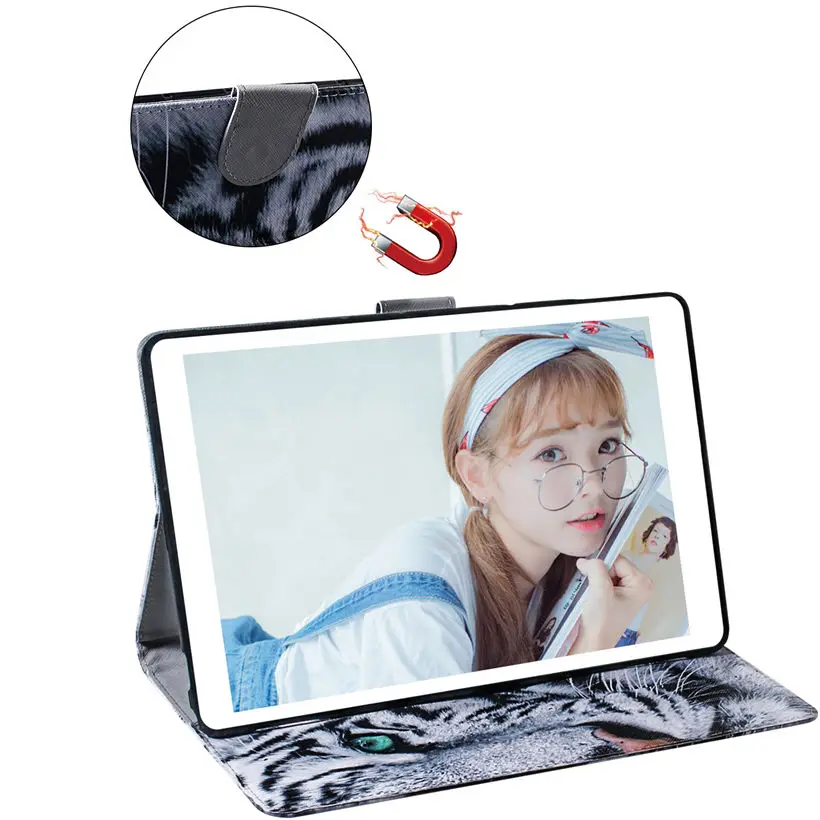 Чехол С Рисунком Тигра для Huawei MatePad T8 8 0 Обложка флип-чехол планшета с подставкой