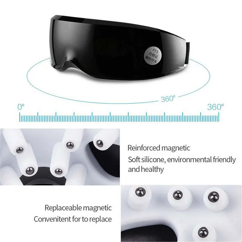 

Rechargeable Eye Massager Instrument Vibration Magnetic Acupuncture Therapy Eye Massage Fatigue Relief Protect Eyesight XA101T