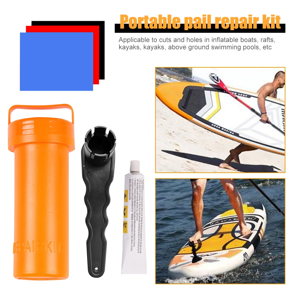 

Canoe Boat Patch Glue Repair Kit Outdoor Raft Drifting Swimming Pools Water Sports Puncture Air Bed Float Accessories