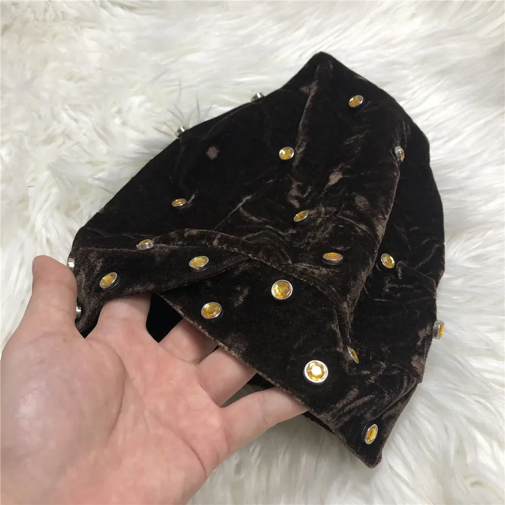 Африканский головной убор модный хиджаб Кепка с бусинами вечерние мусульманский