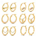 Женские серьги-кольца CANNER из стерлингового серебра 925 пробы, с разноцветным цирконием и жемчугом, серьги-кольца для ушей, серебряные ювелирные изделия 925 пробы, подарки