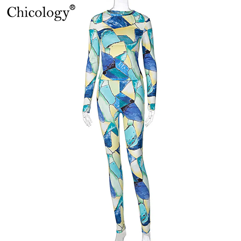 

Chicology Frint Two Piece Matching Set Women Fashion Long Sleeve Party Club Outfits 2020 Winter Fall Clothes Birthday Streetwear