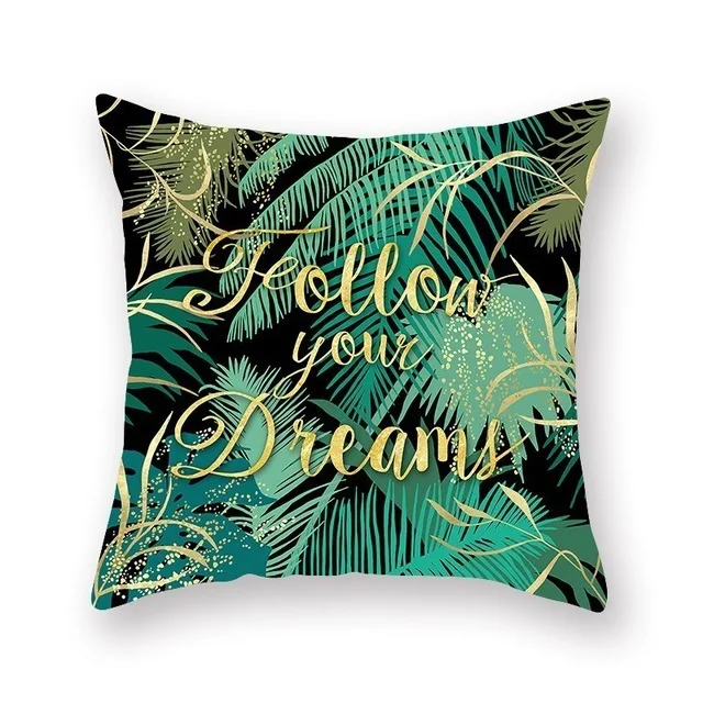 Decorative Pillowcases Green Leaves Throw Pillow Case Home Summer Style Cushion Cover 4PCS | Дом и сад