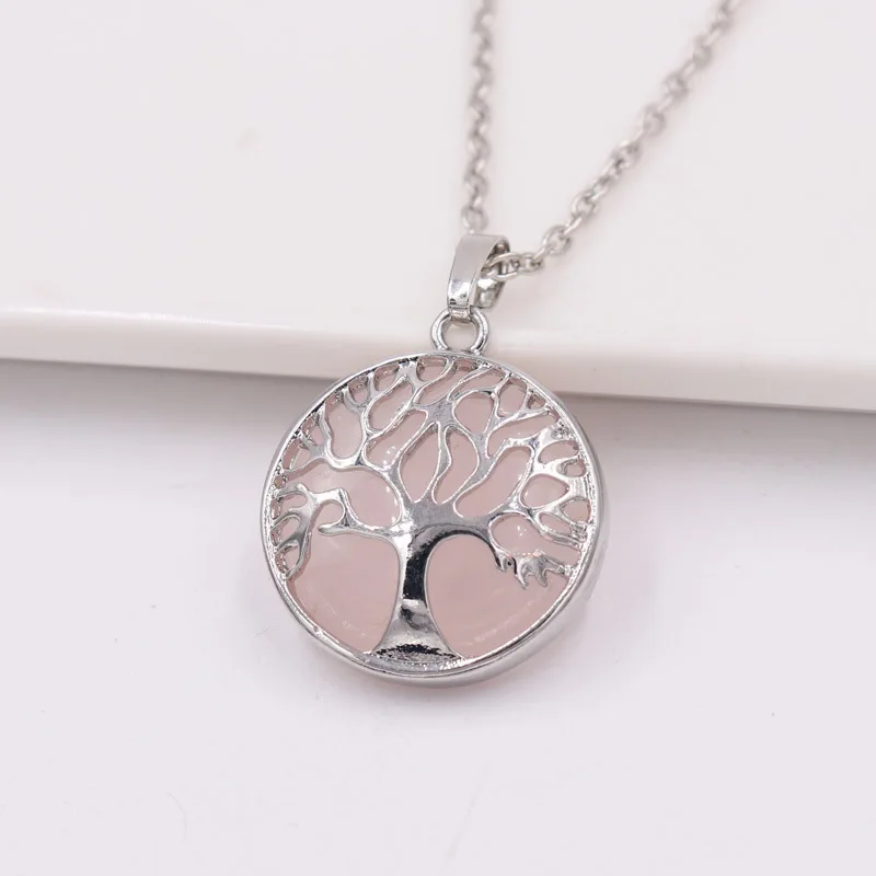 Подвеска Древо жизни из камня ожерелье с деревом семейства для унисекс подвески