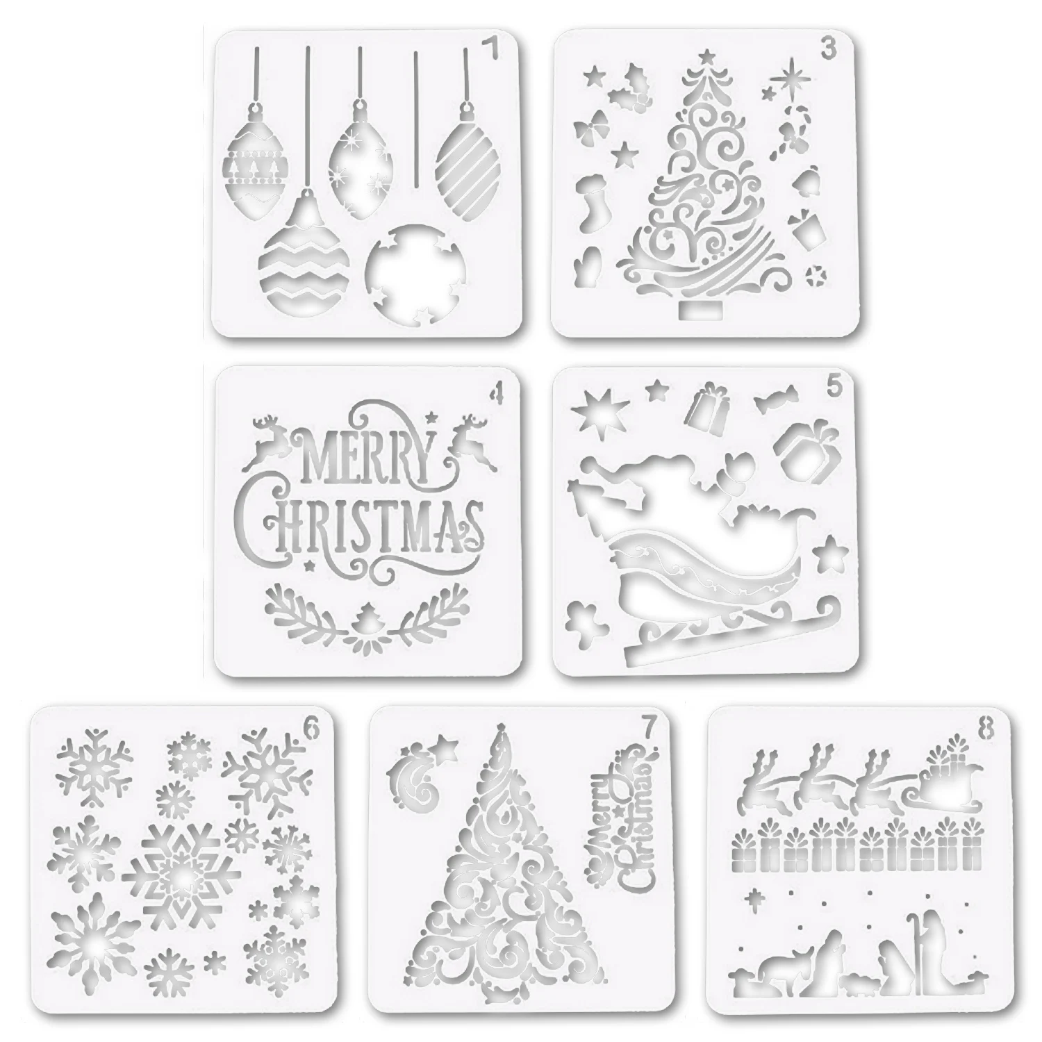 7 шт. различных кабельных наконечников Стиль картина трафареты для рисования