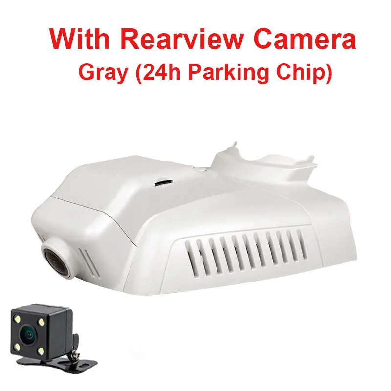 Gray Rear And 24H Kampacar HD Novatek 96658 для автомобиля беспроводной доступ в Интернет, DVR камеры для Mercedes Benz низкая версия glk-класс 200 260 300 350 MB X204 два автомобильных видеорегистраторов - Название цвета: Gray Rear And 24H