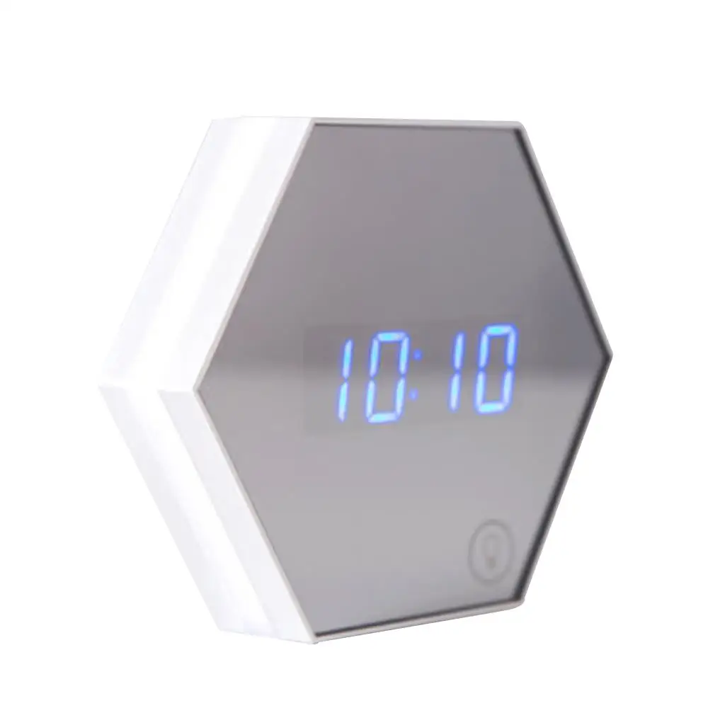 

LED Mirror Alarm Clock Night Light Induction Light Touch Sensor USB Rechargeable Night Lamp LED Night Lights Night Light