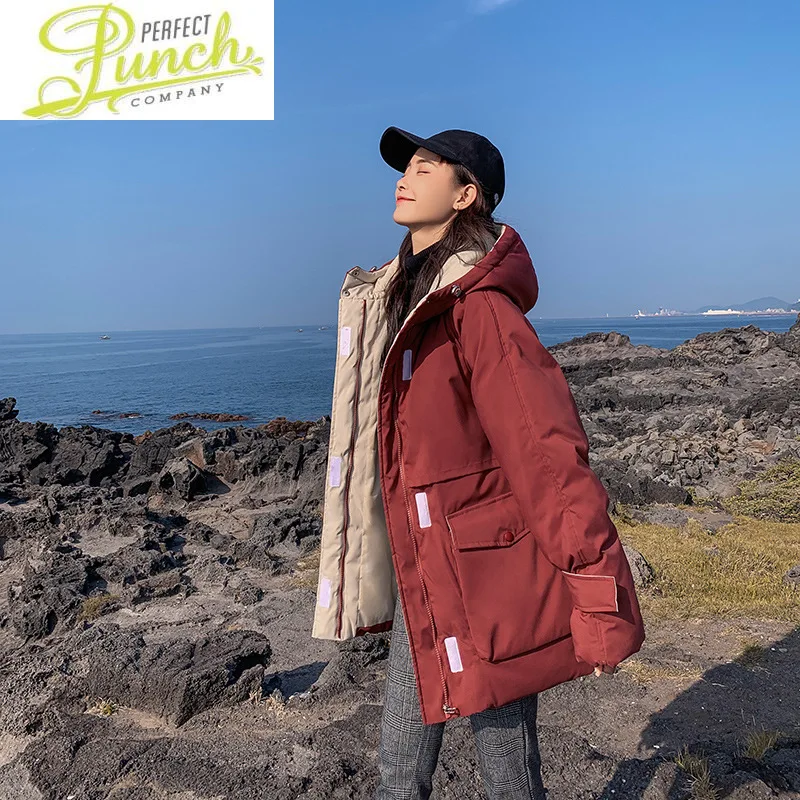 

Женская одежда зимняя женская теплая куртка в Корейском стиле парка модная одежда с капюшоном 2021 Chaqueta Mujer Pph1300