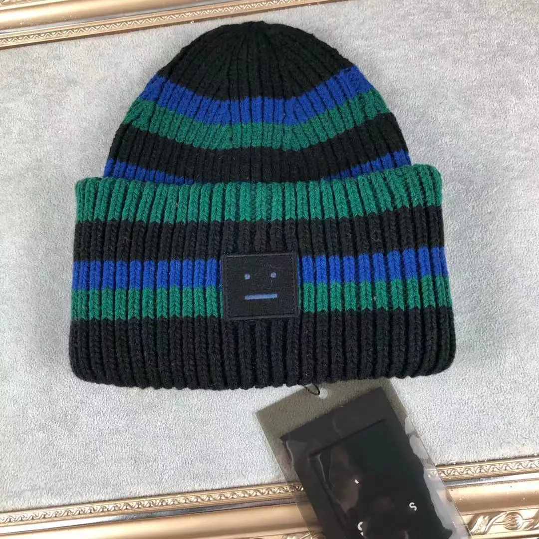 

Шапка кашемировая Женская, шерстяная, с улыбающимся лицом, в стиле хип-хоп, 2021