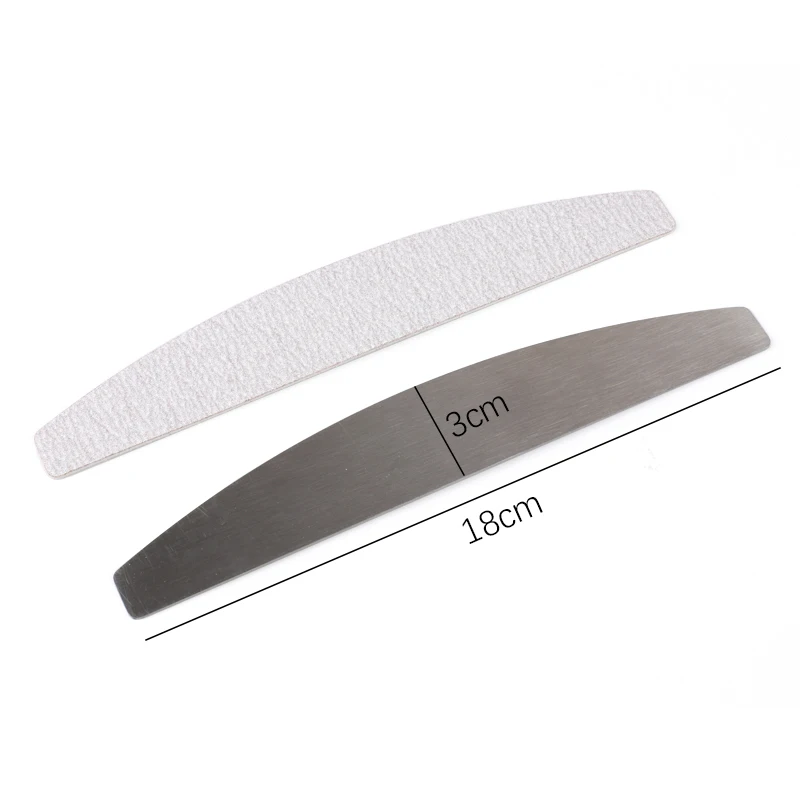 50Pcs Grey Sandpaper EVA Removable Nail Files Pads Double-sided Strips Calluses Remover Metal Replaceable Sanding Manicure File - купить по