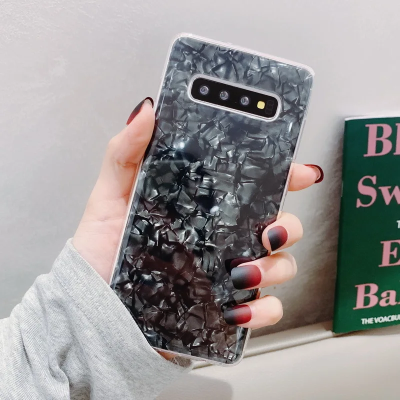 Роскошный блестящий чехол с раковиной для Samsung S10 S8 S9 Plus S7 Note 10 8 9 Huawei 30 20 Pro Lite Mate