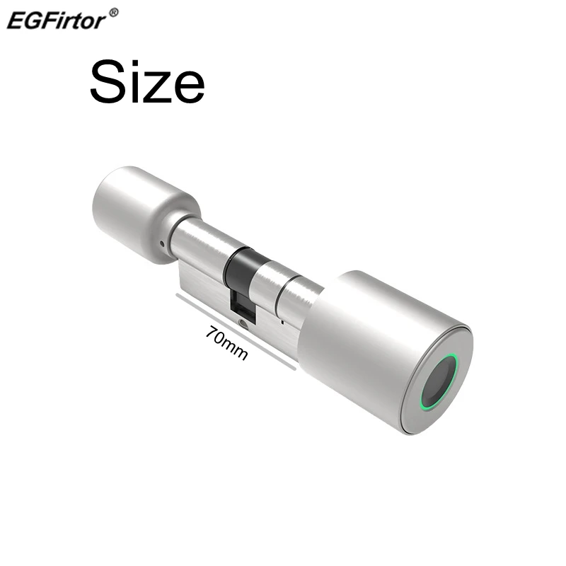 Продажа Цилиндр дверного замка Tuya со сканером отпечатков пальцев и поддержкой Bluetooth, 70 мм Купить Цилиндр дверного замка Tuya со сканером отпечатков пальцев и поддержкой Bluetooth, 70 мм