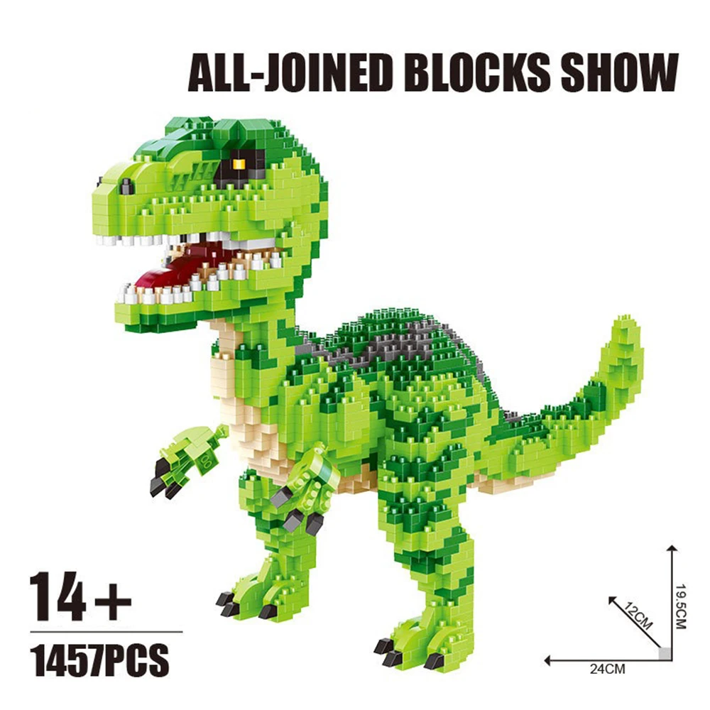 Динозавр Парк Юрского периода Модель тираннозавра Рекс Велоцираптор нано