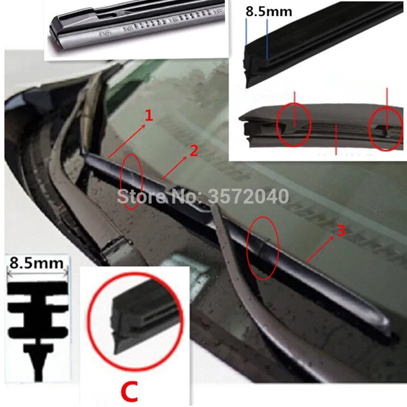Free shipping Car Windshield wipers blade Rubber strip for land rover discovery range sport evoque LR2 3 car Wiper accessories | Автомобили