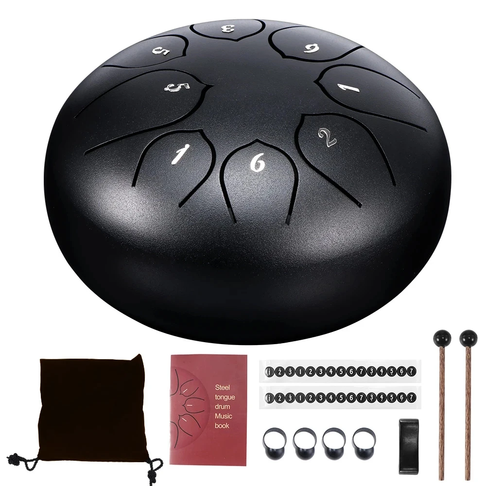 

8-inch 8-tone Steel tongue drummer hits the drum Percussion Drum Hand Pan Drum Instrument With Carry Bag Musical Instruments