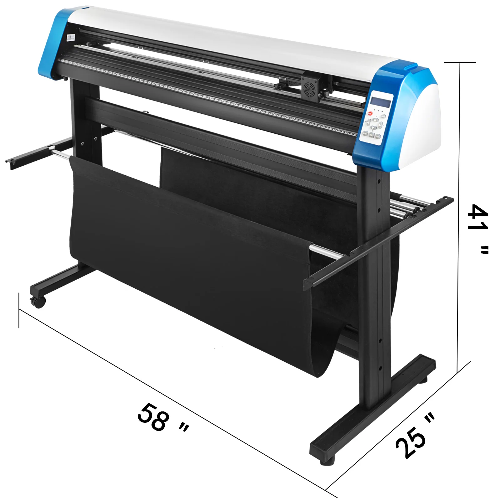 

VEVOR 53"(1350mm) Semi-Automatic Contour Laser Pointer Vinyl Cutter Plotter with Signmaster Software & 3 Ports for Sign Cutting