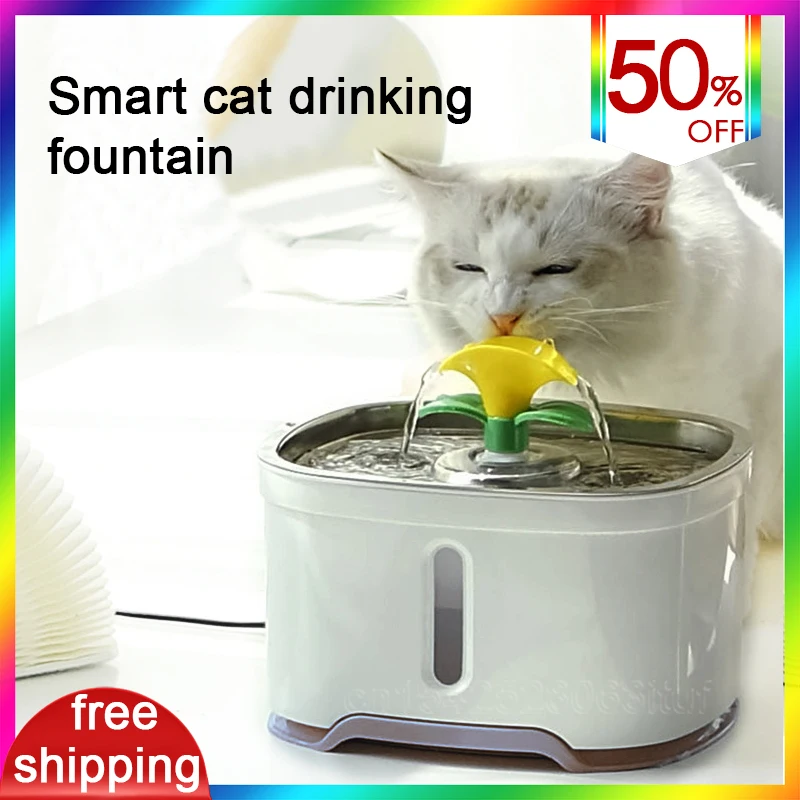 

Pet Filtration Fountain Dispenser Cat Feeder Accessories Water Bowl Drinker for Travel Prevent Dry Burn Automatic Drinking Tools