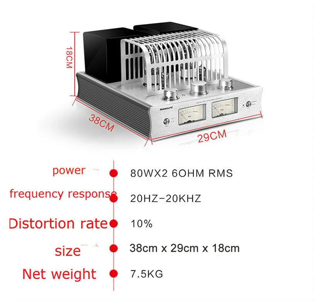 Усилитель Nobsound с поддержкой Hi Fi силовой усилитель труба Bluetooth гибридный