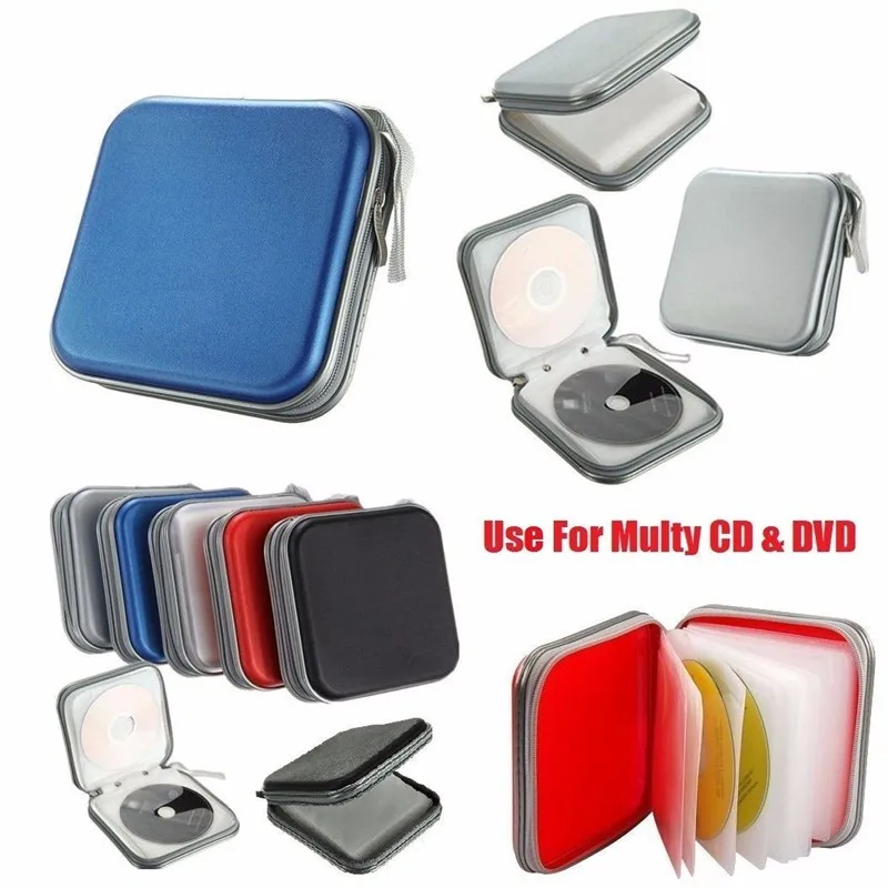 Водостойкая сумка 40 дисков портативный органайзер dvd чехол кошелек пластиковая