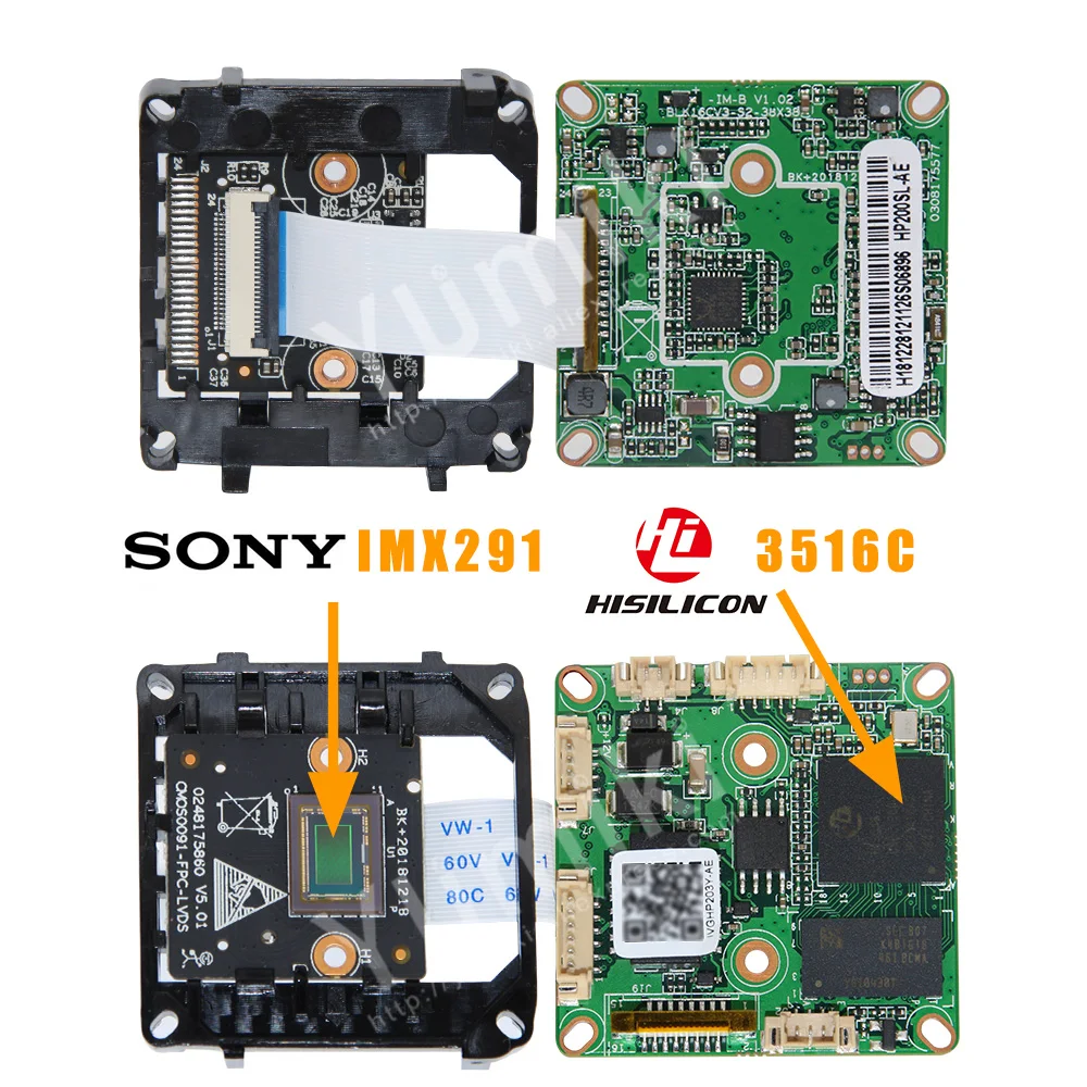 Модуль ip-камеры H.265 StarLight 3MP 3516C + Sony IMX291 с интеллектуальным анализом плата Starlight ONVIF