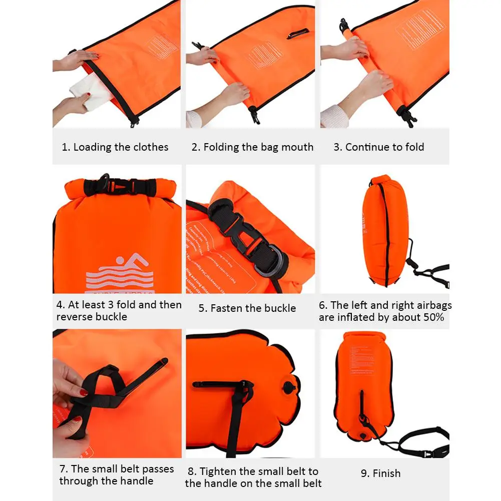 

Double Airbags Inflatable Swimming Floating Bag&Clothes Storage Bag Floating Dry Sack for Sailing Floating Boating Rafting 4